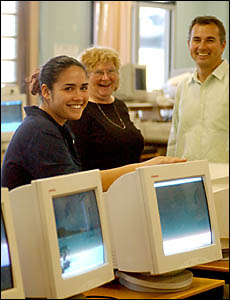 TAFE NSW North Coast Institute Certificate Four trainee Kaelah Lines, left, with campus manager Lyn McGuire and North Coast Com TAFE NSW North Coast Institute Certificate Four trainee Kaelah Lines, left, with campus manager Lyn McGuire and North Coast Com
