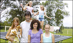BIGGER FAMILY: The Pederson family, pictured at their family home near in Kyogle, fit with new figures showing Kyogle residents BIGGER FAMILY: The Pederson family, pictured at their family home near in Kyogle, fit with new figures showing Kyogle residents