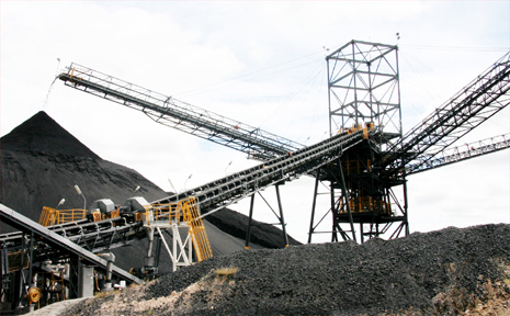 The coal stockpile at the Isaac Plains Mine, near Moranbah. The coal stockpile at the Isaac Plains Mine, near Moranbah.