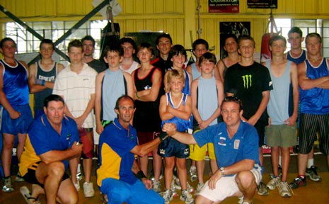 THE A1 Boxing Club in Gatton after the fight night at the Gatton Sports Centre. THE A1 Boxing Club in Gatton after the fight night at the Gatton Sports Centre.