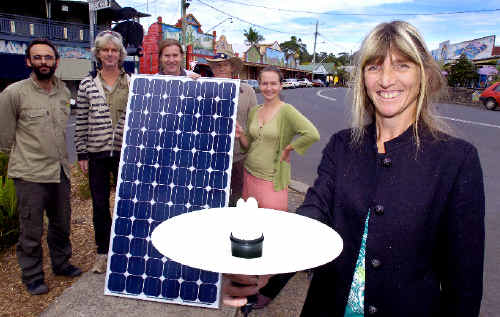 Nimbin is set to become Australia’s most sustainable community with the installation of a solar farm. Nimbin Neighbourhood Centre’s Natalie Meyer, one of the driving forces behind the project, is pictured with from left Paul O’Reilly, Adrian Winkler, and John Davis, from the Rainbow Power Company, Paul Le Bars and Lisa Lucken from the Nimbin Neighbourhood Information Centre. Nimbin is set to become Australia’s most sustainable community with the installation of a solar farm. Nimbin Neighbourhood Centre’s Natalie Meyer, one of the driving forces behind the project, is pictured with from left Paul O’Reilly, Adrian Winkler, and John Davis, from the Rainbow Power Company, Paul Le Bars and Lisa Lucken from the Nimbin Neighbourhood Information Centre.