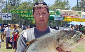 Robin Geissler of Craignish with the runner-up golden trevally of 7.47kg at last year’s Toogoom fishing competitiion. This year’s comp will be held on the Labour Day weekend, April 29 to May 1. Robin Geissler of Craignish with the runner-up golden trevally of 7.47kg at last year’s Toogoom fishing competitiion. This year’s comp will be held on the Labour Day weekend, April 29 to May 1.
