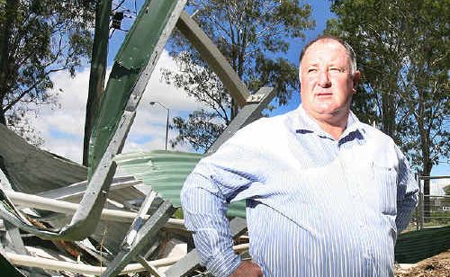 Lockyer Valley Regional Council mayor Steve Jones looks over damage in Helidon after last month’s devastating floods. Lockyer Valley Regional Council mayor Steve Jones looks over damage in Helidon after last month’s devastating floods.