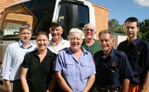Grantham rural fire fighters, from left, Andrew McLoughlin, Mar Purton, Wally Riemer, Vivienne Jamieson, Peter Ingold, Geoff King and Anthony MacDonald with the new truck. Photo: Chris Smith Grantham rural fire fighters, from left, Andrew McLoughlin, Mar Purton, Wally Riemer, Vivienne Jamieson, Peter Ingold, Geoff King and Anthony MacDonald with the new truck. Photo: Chris Smith