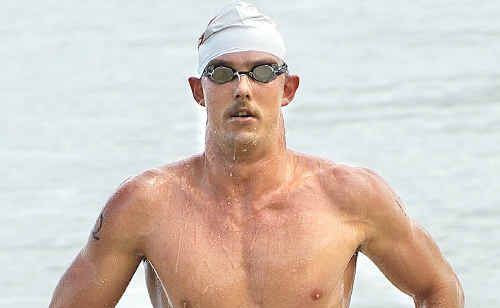 Olympic swimming hopeful Michael Sheil won the open men’s race in style. Olympic swimming hopeful Michael Sheil won the open men’s race in style.