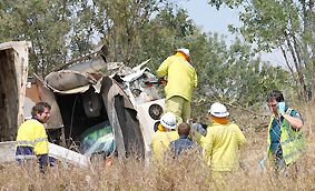 A man was airlifted from a truck rollover about 18km west of Blackwater. A man was airlifted from a truck rollover about 18km west of Blackwater.