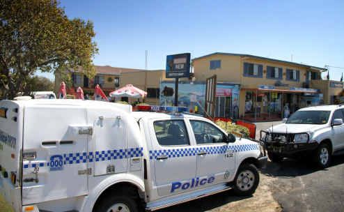 Police vehicles parked outside Brooms Head General Store yesterday after a 43 year-old woman was found deceased in the units at the rear of the shop. Police vehicles parked outside Brooms Head General Store yesterday after a 43 year-old woman was found deceased in the units at the rear of the shop.