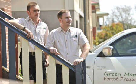 Winston Wardle and Tim Summers of Green Man Forest Products. Winston Wardle and Tim Summers of Green Man Forest Products.