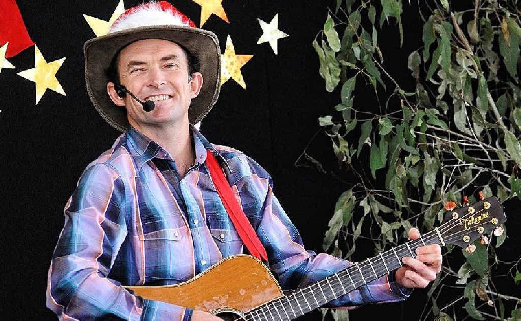AUSSIE THEME: The Bush Galah leads a sing-along at The Workshops. AUSSIE THEME: The Bush Galah leads a sing-along at The Workshops.