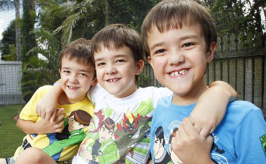 The Multiple Births Association is 25 years old. Eight-year-old triplets from left, Zane, Matt and Rhett Sinclair. The Multiple Births Association is 25 years old. Eight-year-old triplets from left, Zane, Matt and Rhett Sinclair.