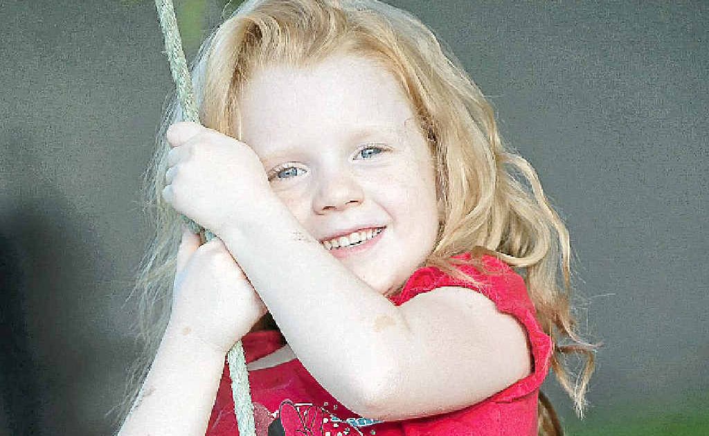 Four-year-old Zoe Young, of Maroochydore, is one child who has no trouble entertaining herself outside. Four-year-old Zoe Young, of Maroochydore, is one child who has no trouble entertaining herself outside.