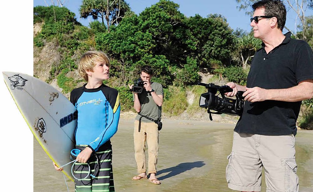 GROWING UP ON FILM: Film-maker Rick Stevenson with Hunter Morgan. GROWING UP ON FILM: Film-maker Rick Stevenson with Hunter Morgan.