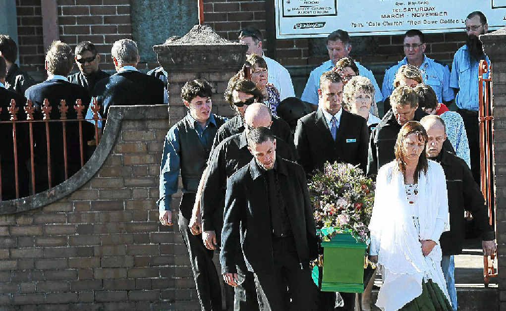 The funeral of Alex Wildman in Lismore 2008. The funeral of Alex Wildman in Lismore 2008.