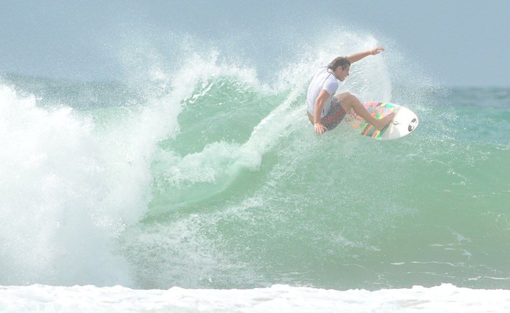 Big waves and even bigger manoeuvres at the Barney Miller Classic on Sawtell Beach. Big waves and even bigger manoeuvres at the Barney Miller Classic on Sawtell Beach.