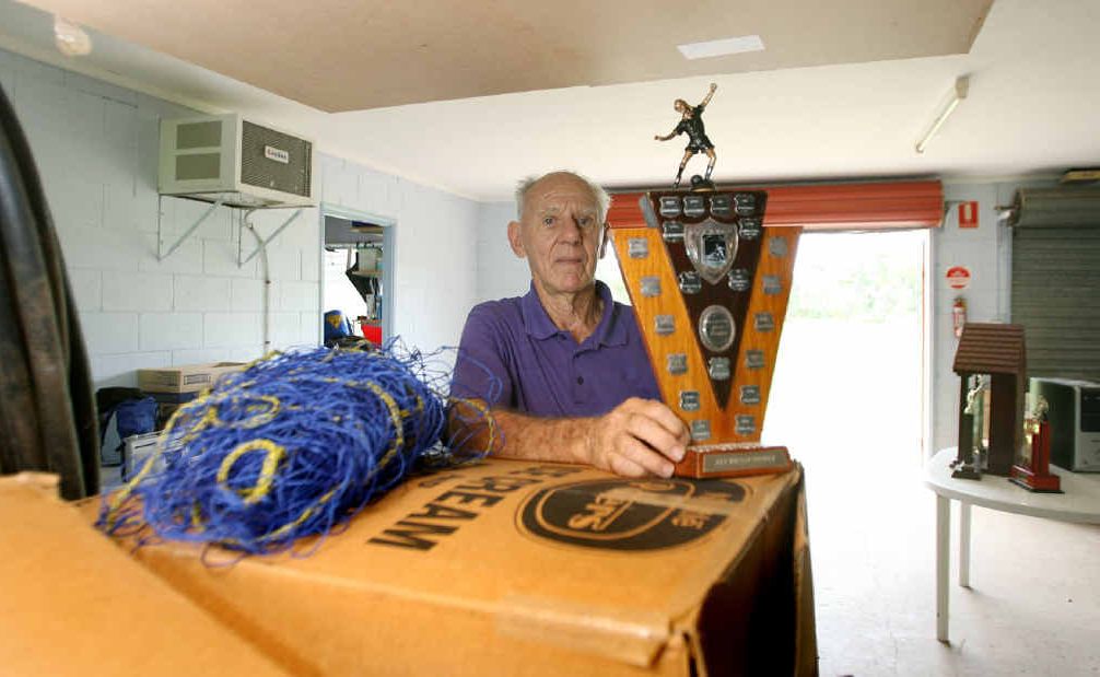 Bryan Graff is again preparing the Junior Soccer Club at Norbridge Park for a Fitzroy River flood a little more than a year after the last one. Bryan Graff is again preparing the Junior Soccer Club at Norbridge Park for a Fitzroy River flood a little more than a year after the last one.