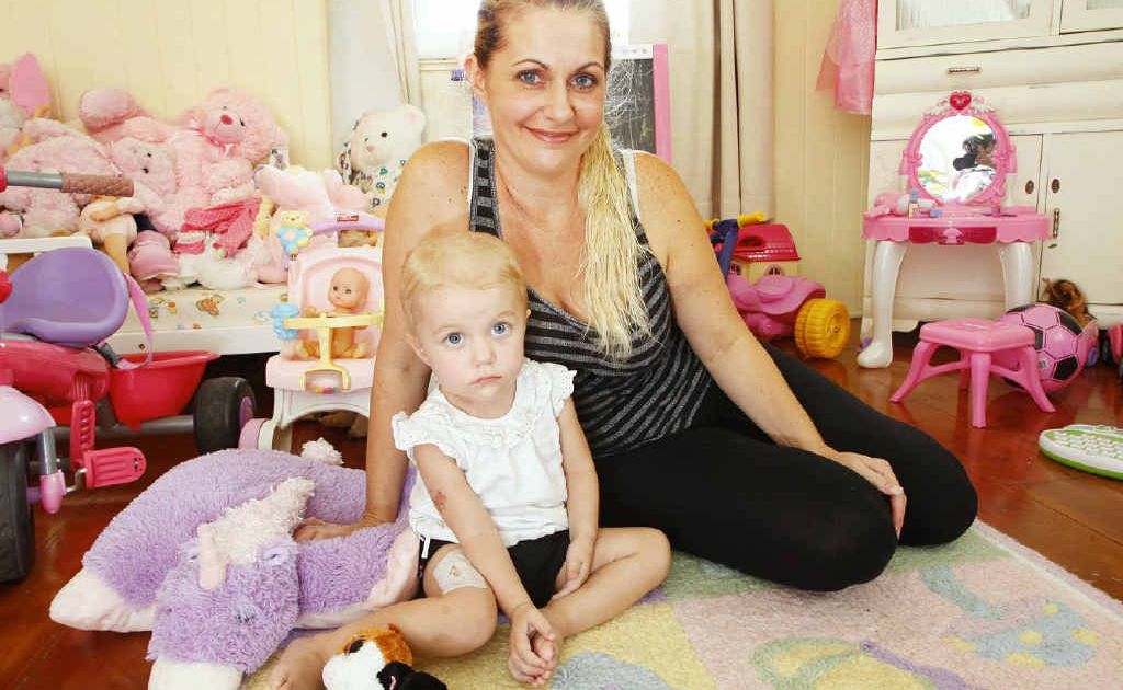 Two-year-old Holly Muhling has leukaemia and is pictured here with her mum Angela Deschamp. Two-year-old Holly Muhling has leukaemia and is pictured here with her mum Angela Deschamp.