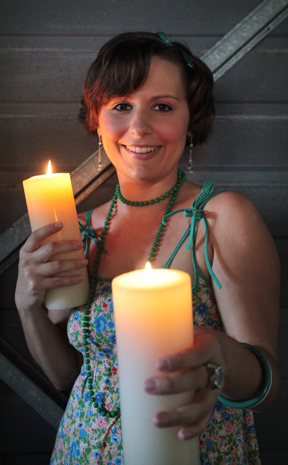 DARKNESS: Leigh-Chantelle Koch gearing up for Earth Hour. DARKNESS: Leigh-Chantelle Koch gearing up for Earth Hour.