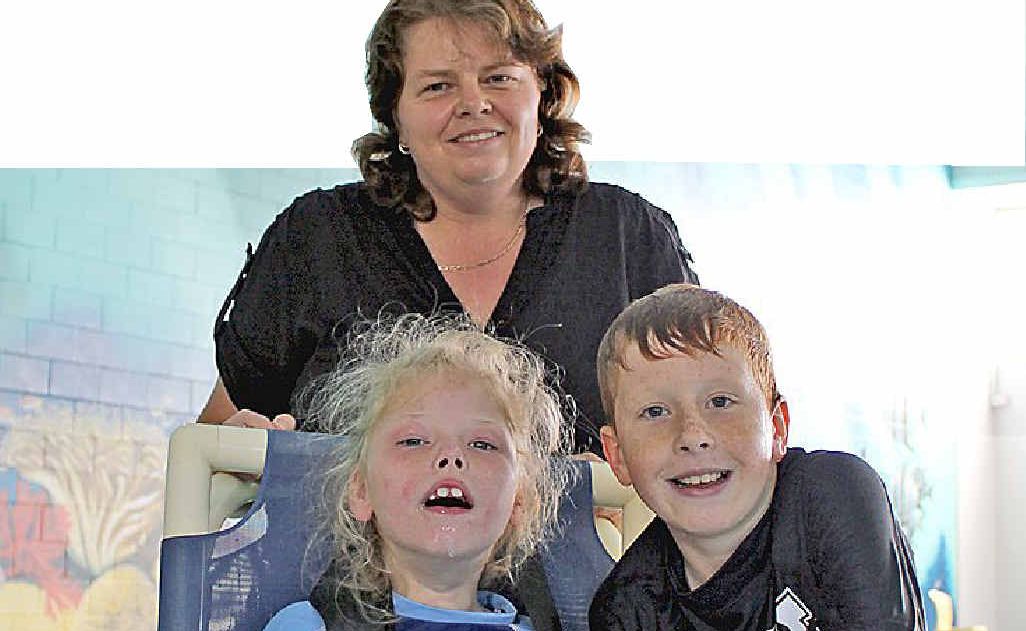 Linda Cameron from Goonellabah with her daughter Hayley and her son Jordon, 10. Linda Cameron from Goonellabah with her daughter Hayley and her son Jordon, 10.