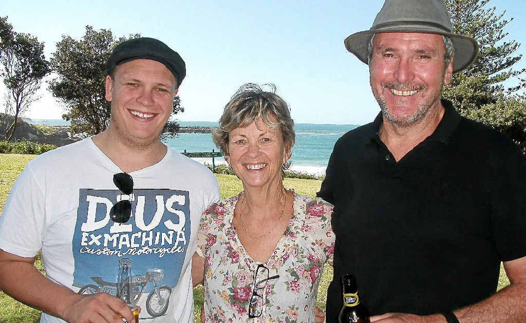 Sharmian (nee Marr) and John Maxwell, of Yamba, with their son, Johnno from Sydney, at the Marrs’ bi-annual family reunion over the Easter long weekend. Sharmian (nee Marr) and John Maxwell, of Yamba, with their son, Johnno from Sydney, at the Marrs’ bi-annual family reunion over the Easter long weekend.