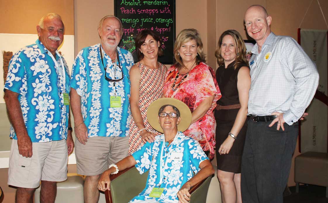 WORKING TOGETHER: Cruise ship ambassadors Judi Dunn (front), Keith Dunn and John Powell with Tourism Queensland market specialist Julie O'Brien, director business attraction Denise Deveney, destination director Whitsunday region Racheal Klitscher and Tourism Whitsunday CEO Peter O'Reilly at the presentation of the new ambassador shirts on Wednesday at Capers.
Photo Aimee Vinci / Whitsunday Times WORKING TOGETHER: Cruise ship ambassadors Judi Dunn (front), Keith Dunn and John Powell with Tourism Queensland market specialist Julie O'Brien, director business attraction Denise Deveney, destination director Whitsunday region Racheal Klitscher and Tourism Whitsunday CEO Peter O'Reilly at the presentation of the new ambassador shirts on Wednesday at Capers.
Photo Aimee Vinci / Whitsunday Times