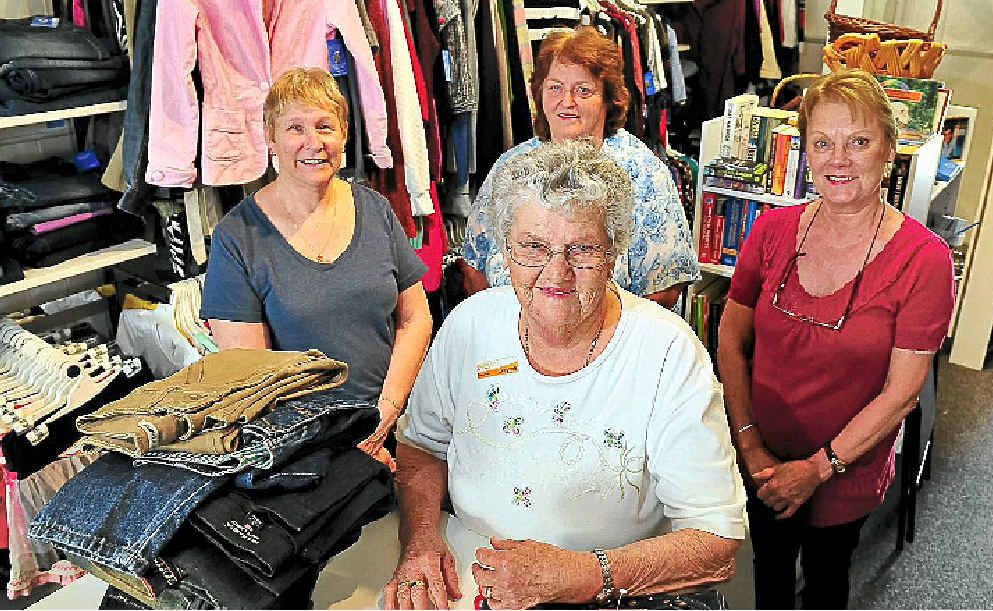Endeavour volunteer of 27 years Joyce Cunningham (front) with Endeavour manager Sam Eldridge (left), Lyn Tegon and Dee Cheers looking forward to the Cooroy shop reopening. Endeavour volunteer of 27 years Joyce Cunningham (front) with Endeavour manager Sam Eldridge (left), Lyn Tegon and Dee Cheers looking forward to the Cooroy shop reopening.