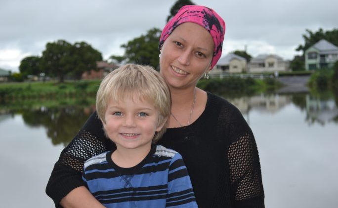 LOOKING FORWARD: Kayla Clapham of Woodburn with her son Drew, 5 has an aggressive form of leukaemia which she is fighting thanks to the support of her family and the Woodburn community. Photo Samantha Elley / Rivertown Times LOOKING FORWARD: Kayla Clapham of Woodburn with her son Drew, 5 has an aggressive form of leukaemia which she is fighting thanks to the support of her family and the Woodburn community. Photo Samantha Elley / Rivertown Times