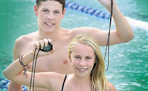 Cameron Preval (15) and Ruby Elder (13) impress at the national age titles in Brisbane. Cameron Preval (15) and Ruby Elder (13) impress at the national age titles in Brisbane.