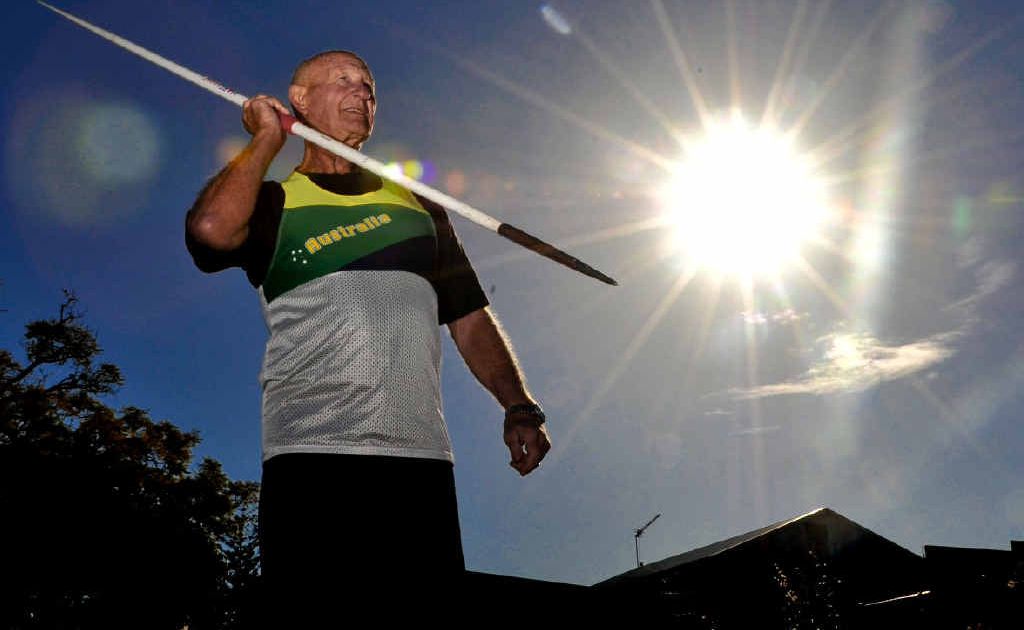 Tom Hancock, winner of seven gold medals at the Australian Masters Athletics Championships. Tom Hancock, winner of seven gold medals at the Australian Masters Athletics Championships.