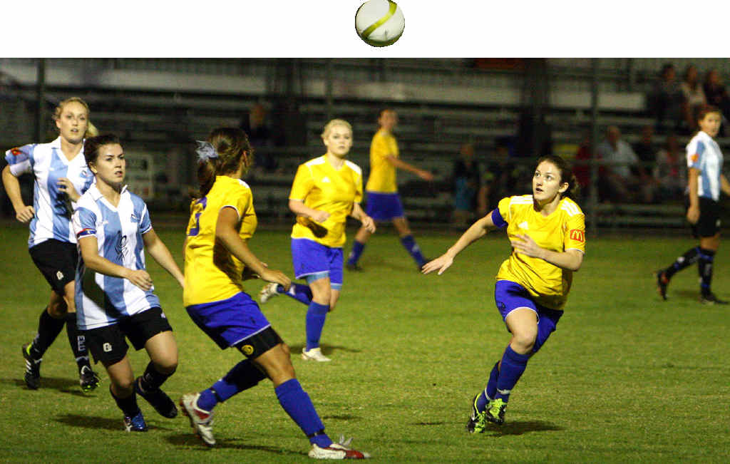 Kylie Rayson watches as the ball comes back to earth. Kylie Rayson watches as the ball comes back to earth.