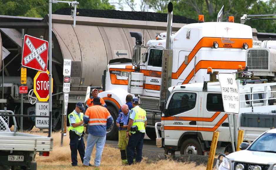 A truck and a passing coal train endured a minor collision at the Malchi-Nine Mile Rd level crossing near Gracemere yesterday, just weeks after a spate of serious near-miss incidents. A truck and a passing coal train endured a minor collision at the Malchi-Nine Mile Rd level crossing near Gracemere yesterday, just weeks after a spate of serious near-miss incidents.