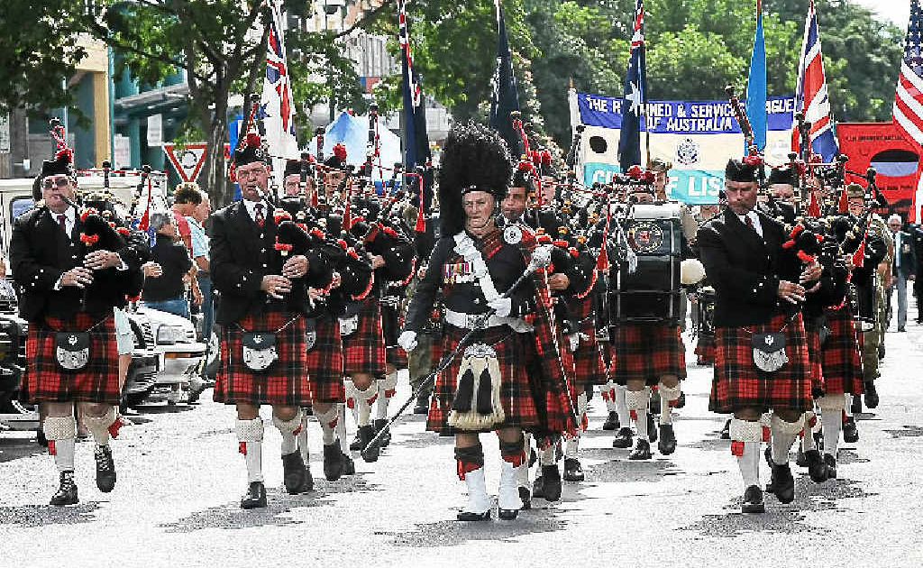 The Lismore City Pipe band has lead Lismore’s Anzac Day march since 1948. The Lismore City Pipe band has lead Lismore’s Anzac Day march since 1948.