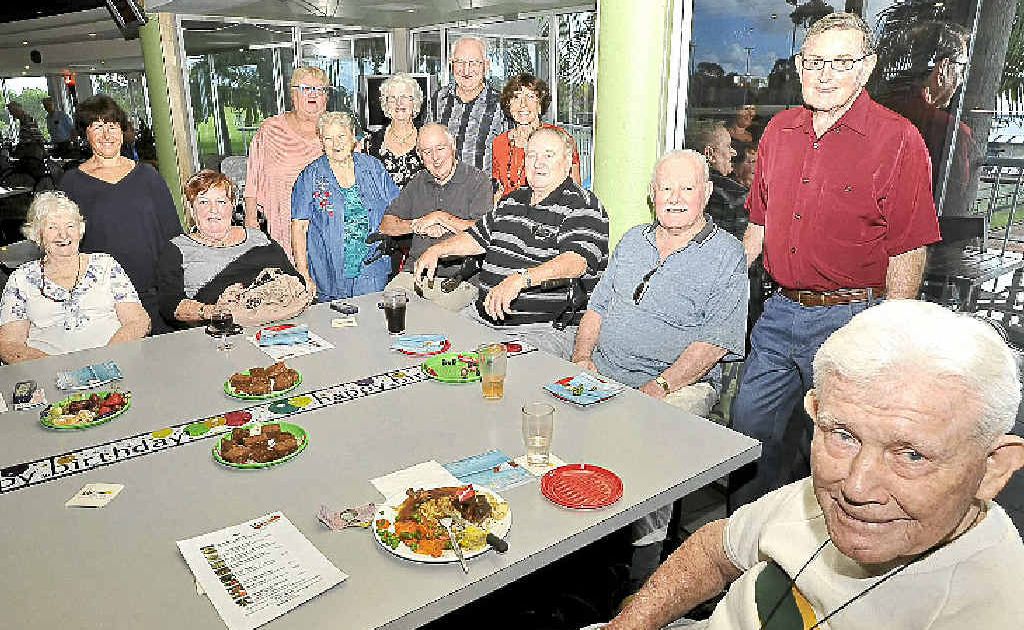 Reg Baxter meets with friends once a month at the Lismore Workers Sports Club at Goonellabah. Reg Baxter meets with friends once a month at the Lismore Workers Sports Club at Goonellabah.