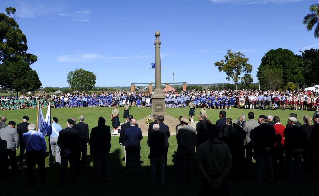 The large crowd at the Grafton Anzac Day service spreads right across Memorial Park. Photo: Adam Hourigan / The Daily Examiner The large crowd at the Grafton Anzac Day service spreads right across Memorial Park. Photo: Adam Hourigan / The Daily Examiner