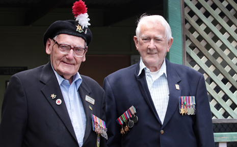 LEST WE FORGET: Woodridge RSL members Jim Smith and Charles Hay will both be remembering their mates today. LEST WE FORGET: Woodridge RSL members Jim Smith and Charles Hay will both be remembering their mates today.