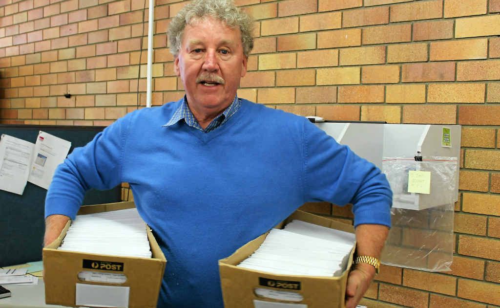 Garry Adcock is expecting a steady stream of postal votes to keep coming in over the next couple of days, from those who voted late last week. The informal vote is running at just over 2%. Garry Adcock is expecting a steady stream of postal votes to keep coming in over the next couple of days, from those who voted late last week. The informal vote is running at just over 2%.