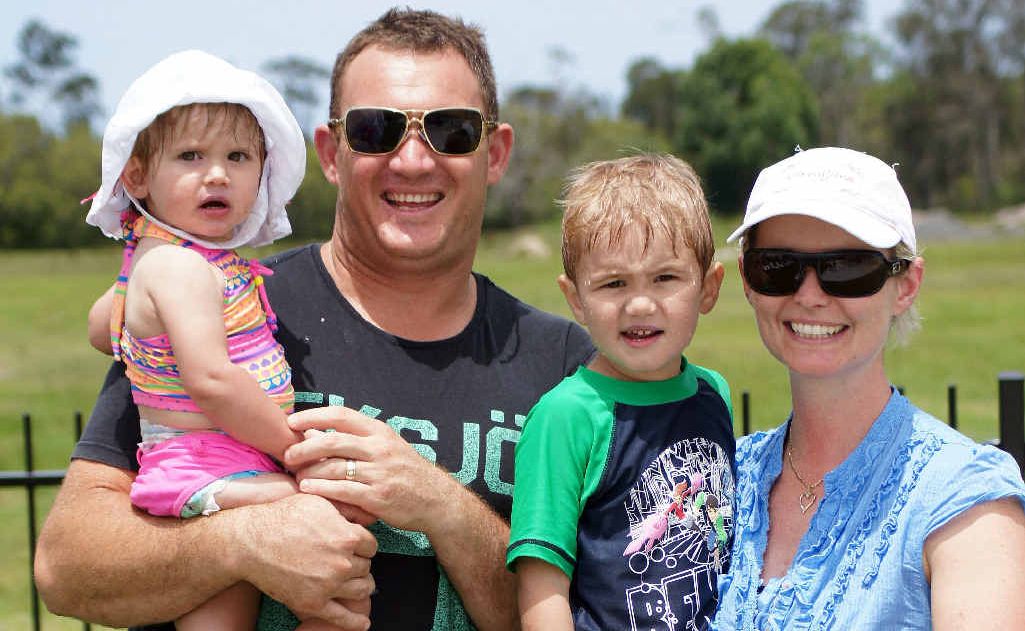 Ben and Aime Salkeld with their children Lily and Harrison. The Salkelds scored $89,464.70 on last week’s Powerball. Ben and Aime Salkeld with their children Lily and Harrison. The Salkelds scored $89,464.70 on last week’s Powerball.