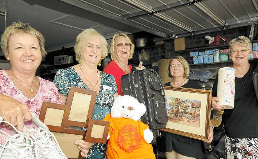 BARGAINS GALORE: Gearing up for Saturday’s Garage Sale Trail are members of the social group, the Caffe Club – Maryanne Smidt, Robyn Eggins, Merelie Golding, Robina Browning and Daphne Joyce – who will be supporting Northern Rivers Animal Services. BARGAINS GALORE: Gearing up for Saturday’s Garage Sale Trail are members of the social group, the Caffe Club – Maryanne Smidt, Robyn Eggins, Merelie Golding, Robina Browning and Daphne Joyce – who will be supporting Northern Rivers Animal Services.
