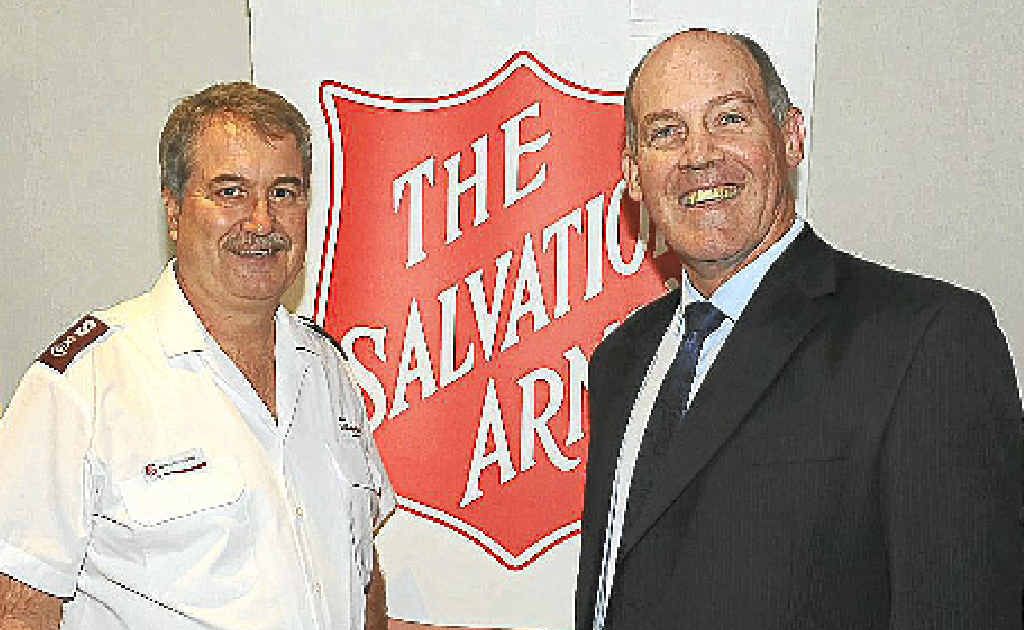 Kevin Unicomb and Major-General Dick Wilson at the Red Shield Appeal Launch. Kevin Unicomb and Major-General Dick Wilson at the Red Shield Appeal Launch.