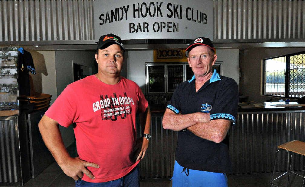 Sandy Hook Ski Club committee member Cameron McCracken and club president Col Patterson are outraged after the club was broken into by a man caught on CCTV surveillance. Sandy Hook Ski Club committee member Cameron McCracken and club president Col Patterson are outraged after the club was broken into by a man caught on CCTV surveillance.