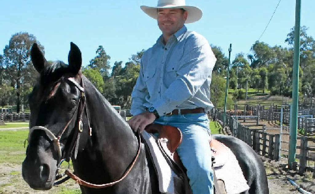 Glenn Evans on Kirkby Stud Credit on a perfect day at the Warwick Showgrounds. Glenn Evans on Kirkby Stud Credit on a perfect day at the Warwick Showgrounds.