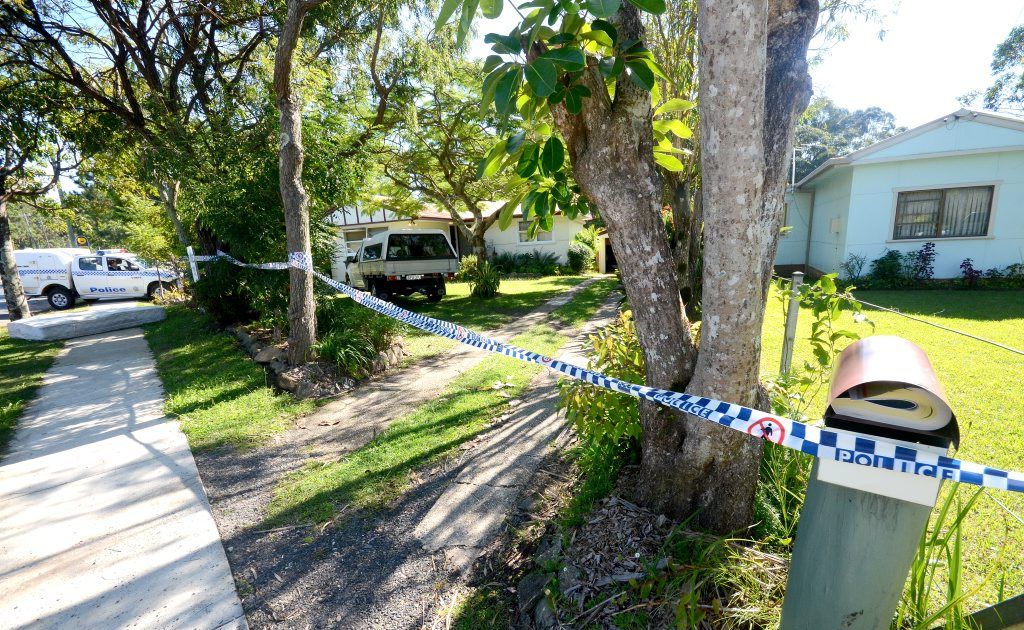The crime scene on Toormina Road. Photo: Leigh Jensen / Coffs Coast Advocate The crime scene on Toormina Road. Photo: Leigh Jensen / Coffs Coast Advocate