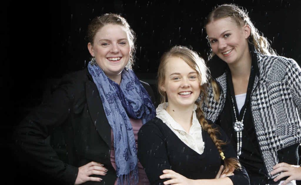 RACE IN THREE: Danielle Wilkins, Chantel Phillips and Courtney Foster are hoping to be the next Miss Showgirl. Photo: Sarah Harvey RACE IN THREE: Danielle Wilkins, Chantel Phillips and Courtney Foster are hoping to be the next Miss Showgirl. Photo: Sarah Harvey