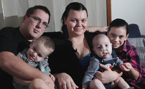 PROUD MOTHER: Kiana Alder with husband Allan Bull and their children Levi Alder,2, Jacob Alder-Bull, six-months and Mia Alder, 9. PROUD MOTHER: Kiana Alder with husband Allan Bull and their children Levi Alder,2, Jacob Alder-Bull, six-months and Mia Alder, 9.