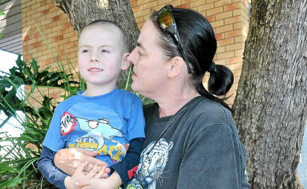Mother of four Tammy Grehert with Bohdi, 5, is unimpressed with planned Federal Budget cuts to single parenting payments. Mother of four Tammy Grehert with Bohdi, 5, is unimpressed with planned Federal Budget cuts to single parenting payments.