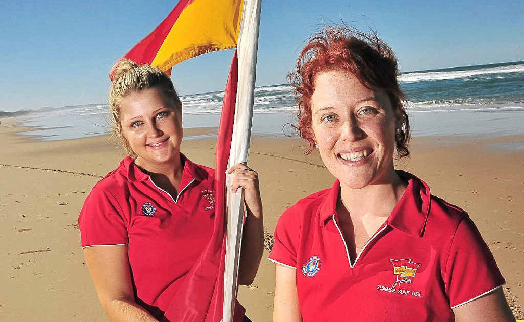 Jupiters Summer Surf Girl entrants Alicia Tickner from Marcoola, left, and Shannyn Lovell from Peregian. Jupiters Summer Surf Girl entrants Alicia Tickner from Marcoola, left, and Shannyn Lovell from Peregian.