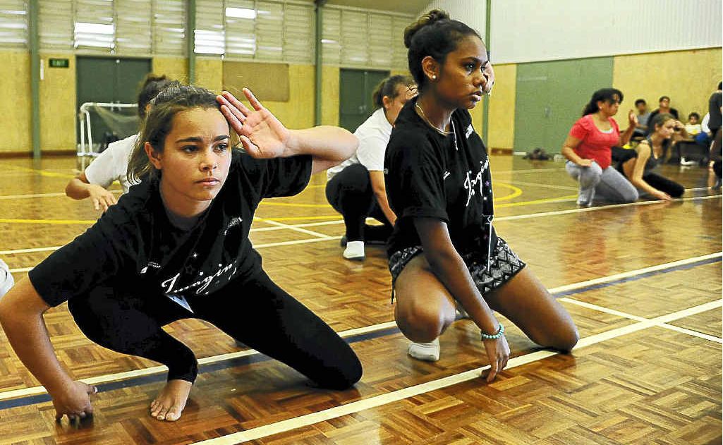 South Grafton High students Keanah Scholes and Alinta Dutton made it through to the next round and are pictured during their dance routine. South Grafton High students Keanah Scholes and Alinta Dutton made it through to the next round and are pictured during their dance routine.