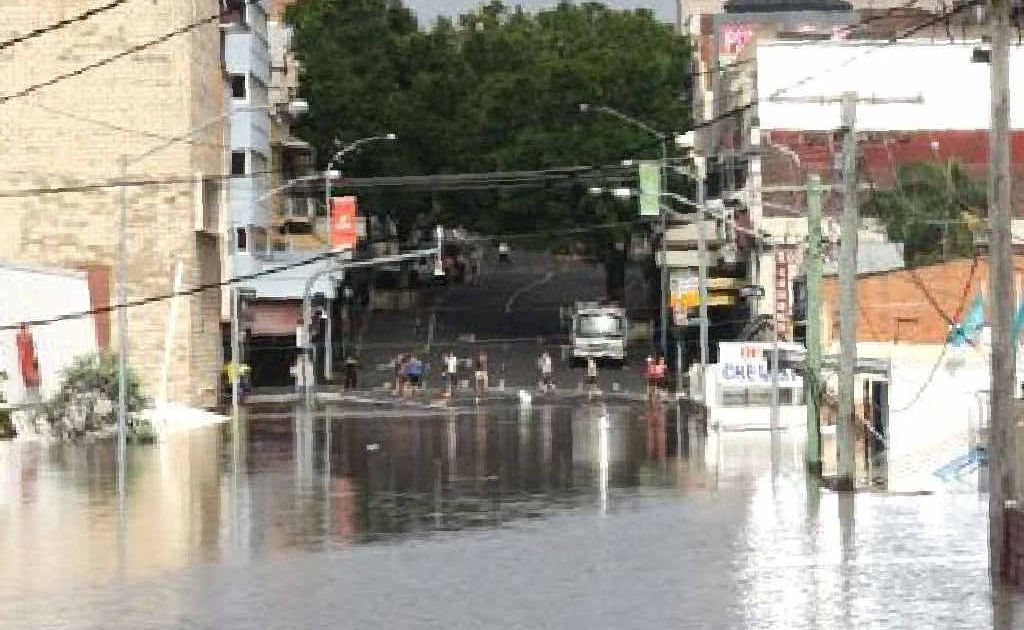 Ipswich CBD under water in 2011. Ipswich CBD under water in 2011.
