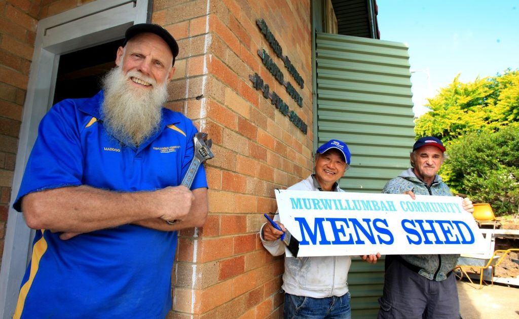 John Chuah and Doug Stevens at the Murwillumbah Community Men’s Shed with newly appointed coordinator Phil Davison. John Chuah and Doug Stevens at the Murwillumbah Community Men’s Shed with newly appointed coordinator Phil Davison.