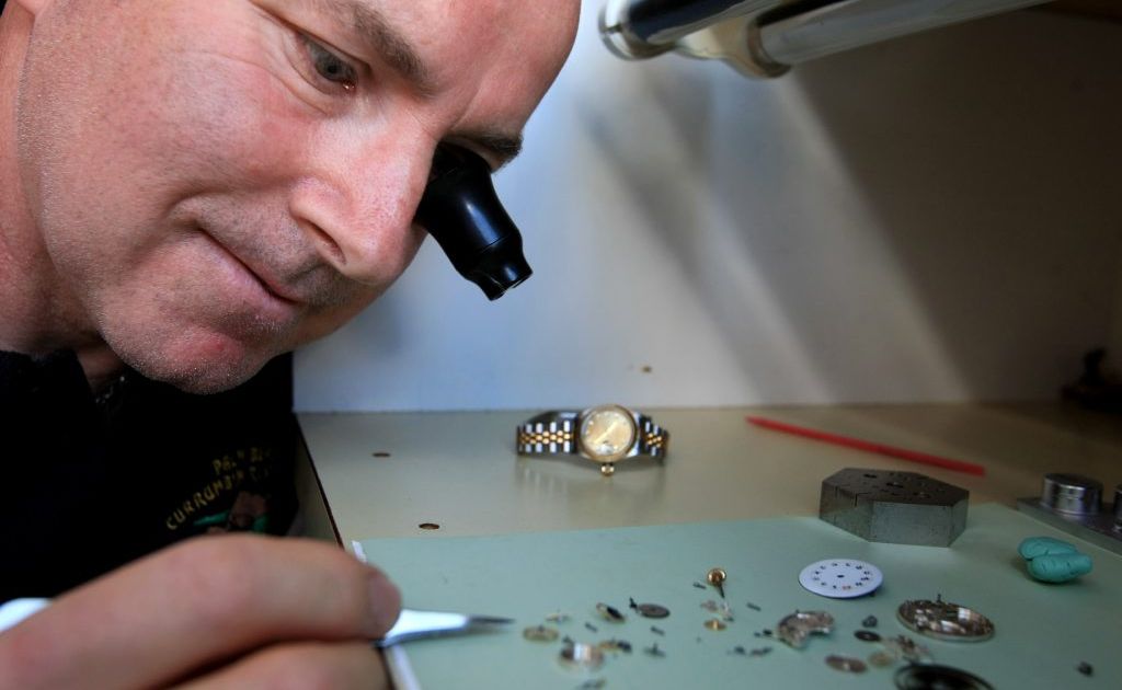 Murwillumbah watchmaker Mark Plescynski. Murwillumbah watchmaker Mark Plescynski.