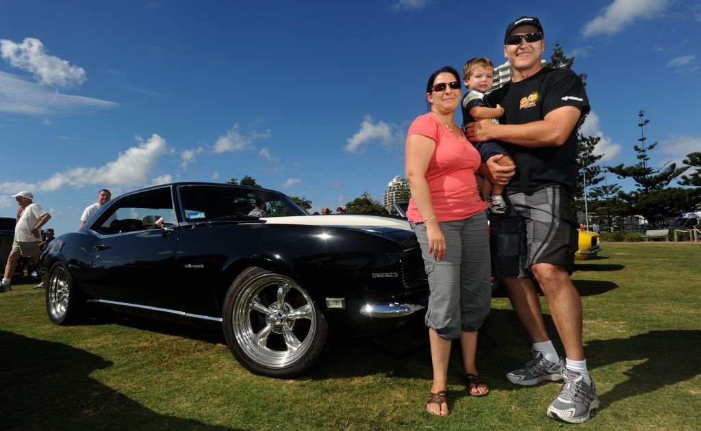 Sandra, Jaxen and Phil Teissl with a 1968 RSSS black coupe Chev Camaro in Queen Elizabeth park on Sunday. Sandra, Jaxen and Phil Teissl with a 1968 RSSS black coupe Chev Camaro in Queen Elizabeth park on Sunday.
